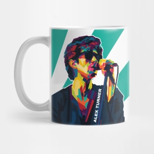 Alex Turner In Wpap Pop Art Style Mug